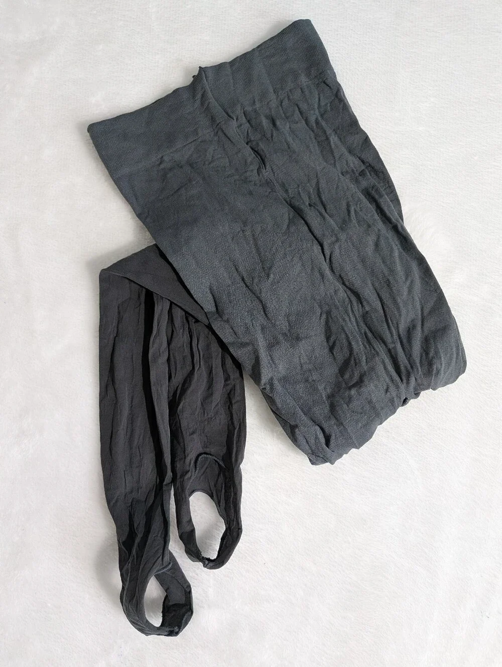 ❤️ American Apparel Stirrup Tights Pantyhose XS Neutral Green/Gray